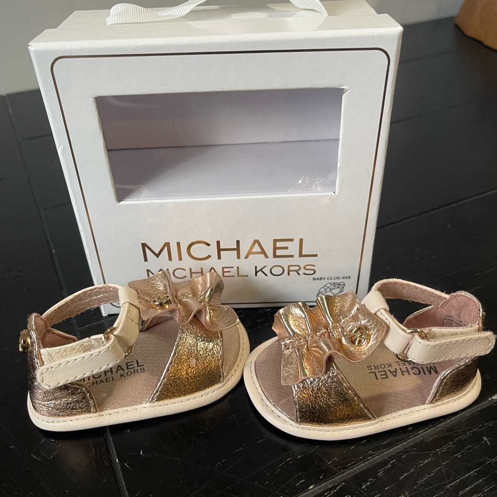 Never worn!! Michael Kors baby sandals